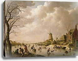 Постер Швейкхарт Генрих Skaters on a Frozen Canal, 1779
