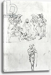 Постер Леонардо да Винчи (Leonardo da Vinci) Figural Studies for the Adoration of the Magi, c.1481