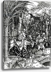 Постер Дюрер Альбрехт The Flight into Egypt, from the 'Life of the Virgin' series, published in 1511