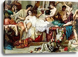 Постер Котур Томас The Romans of the Decadence, detail of the central group, 1847