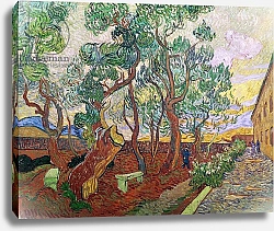 Постер Ван Гог Винсент (Vincent Van Gogh) The Garden of St. Paul's Hospital at St. Remy, 1889