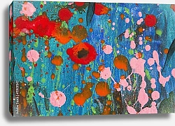 Постер Брызги краски на абстрактной картине