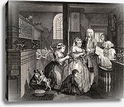Постер Хогарт Уильям Married to an Old Maid, plate V from 'A Rake's Progress', 1833