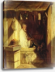 Постер Декампс Александр Turkish Merchant Smoking in his Shop, 1844