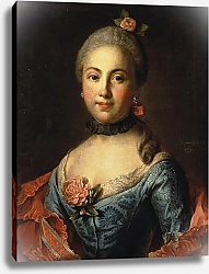 Постер Портрет неизвестной в темно-голубом платье