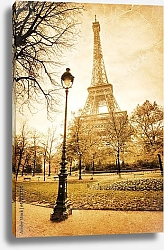 Постер Франция. Париж. В стиле ретро