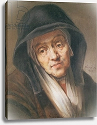 Постер Шарден Жан-Батист Copy of a portrait by Rembrandt of his mother, 1776