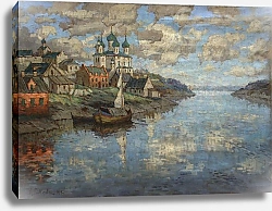 Постер Горбатов Константин Вид с реки на старый город. 1915