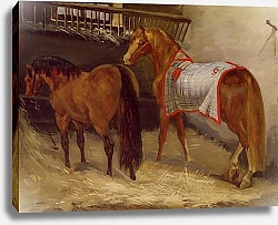 Постер Жерико Теодор Horses in the Stables