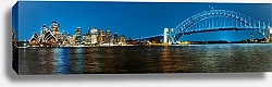 Постер Австралия, Сидней. Ночная панорама города