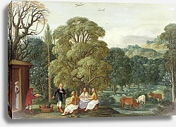 Постер Кениг Йоханн Abraham entertaining the Three Angels