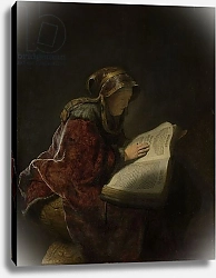 Постер Рембрандт (Rembrandt) An Old Woman Reading, Probably the Prophetess Hannah, 1631