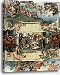 Постер Микеланджело (Michelangelo Buonarroti) Sistine Chapel Ceiling: The Sacrifice of Noah, 1508-10