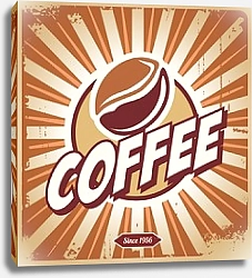 Постер Винтажный постер с кофе