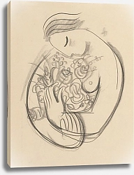 Постер Галанда Микулаш Dievča s kvetmi v náručí