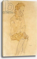 Постер Шиле Эгон (Egon Schiele) Sitting Boy, 1910