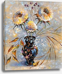 Постер  Сухие цветы в вазе