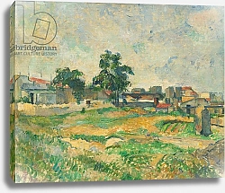 Постер Сезанн Поль (Paul Cezanne) Landscape near Paris, c. 1876