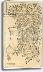Постер Берне-Джонс Эдвард Angel with Scroll - figure number ten, 1880