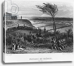 Постер Раффе Огюст Crossing the River Niemen in June 1812, engraved by Beyer and Doherty