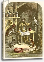 Постер Лидон Александр Robinson Crusoe at dinner with his little family