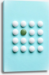 Постер Белые и зеленая таблетки