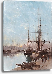 Постер Гальен-Лалу Эжен Harbor Scene