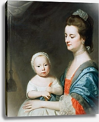 Постер Ромни Джордж Mrs Marton and her son Oliver