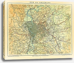 Постер Карта Рима и окрестностей