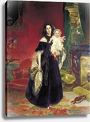 Постер Брюллов Карл Портрет Марии Аркадьевны Бек с дочерью. 1840