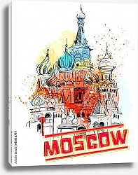 Постер Москва, коллаж