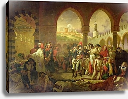 Постер Грос Барон Napoleon Bonaparte visiting the plague stricken of Jaffa, 11th March 1799, 1804