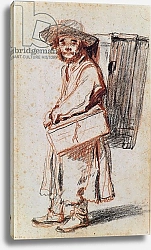 Постер Ватто Антуан (Antoine Watteau) Study of a Pedlar from the Auvergne