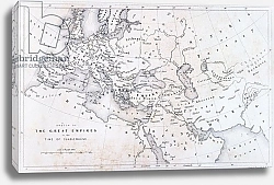 Постер Хьюз У. The Great Empires in the Time of Charlemagne, c.1850