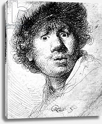 Постер Рембрандт (Rembrandt) Self Portrait, 1630 2