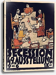 Постер Шиле Эгон (Egon Schiele) Poster advertising Secession 49 Exhibition, 1918