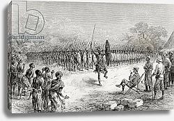 Постер Риоу Эдуард Sir Henry Morton Stanley watching a phalanx dance by Mazamboni's warriors at Usiri, 1890