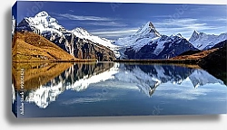 Постер Швейцария. Панорама с заснеженными горами