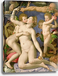 Постер Бронзино Анджело An Allegory with Venus and Cupid, c.1540-50