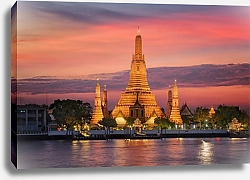 Постер Ват Арун, буддийский храм в Бангкоке, Таиланд