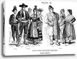 Постер Fin du XIXè Siècle, Habits Traditionnels Espagnols, LAte 19Th Century, spanish Folk Dress 2
