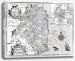 Постер Спид Джон The County of Leinster with the City of Dublin Described, 1611-12