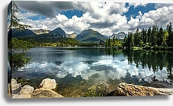 Постер Татры, озеро в горах