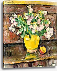 Постер Хантер Джордж Лесли Still life with flowers in a yellow vase