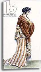 Постер Лебу‑де‑ла‑Месанжер Пьер Ladies Dress with Velvet Shawl, illustration from 'Journal des Dames et des Modes', 1799