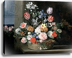 Постер Хек Ян Flowers in a Basket, 1650-56
