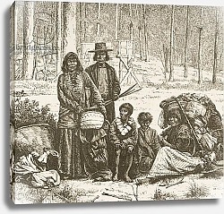 Постер Мэннинг Самуэль (грав) Native American family group west of the Rocky Mountains, c.1880