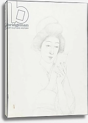 Постер Хасигути Гоё Drawing of a Woman Holding Mirror