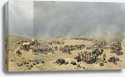 Постер Каразин Николай Хивинский поход 1873 года. Переход Туркестанского отряда через мёртвые пески к колодцам Адам-Крыл