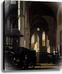 Постер Витте Эмануэль The Interior of a Gothic Church, c.1650